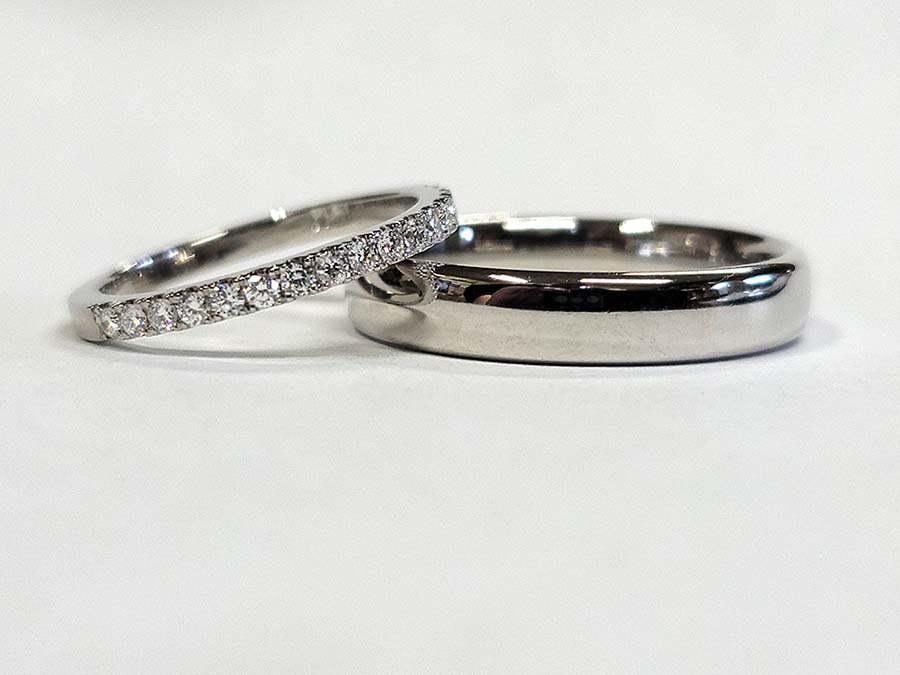 White gold wedding bands