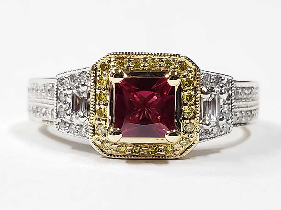 custom jewelry aquamarine diamond ring