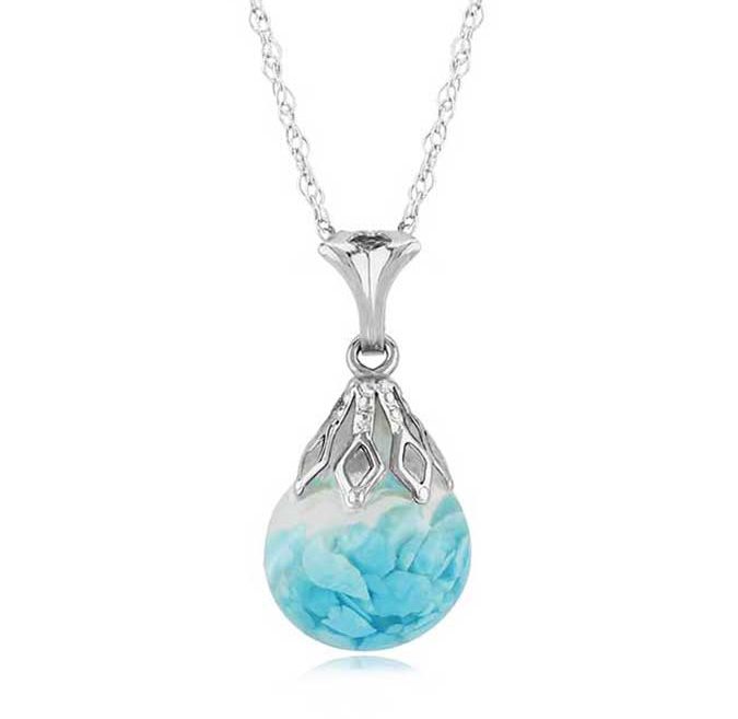 turquoise floating pendant